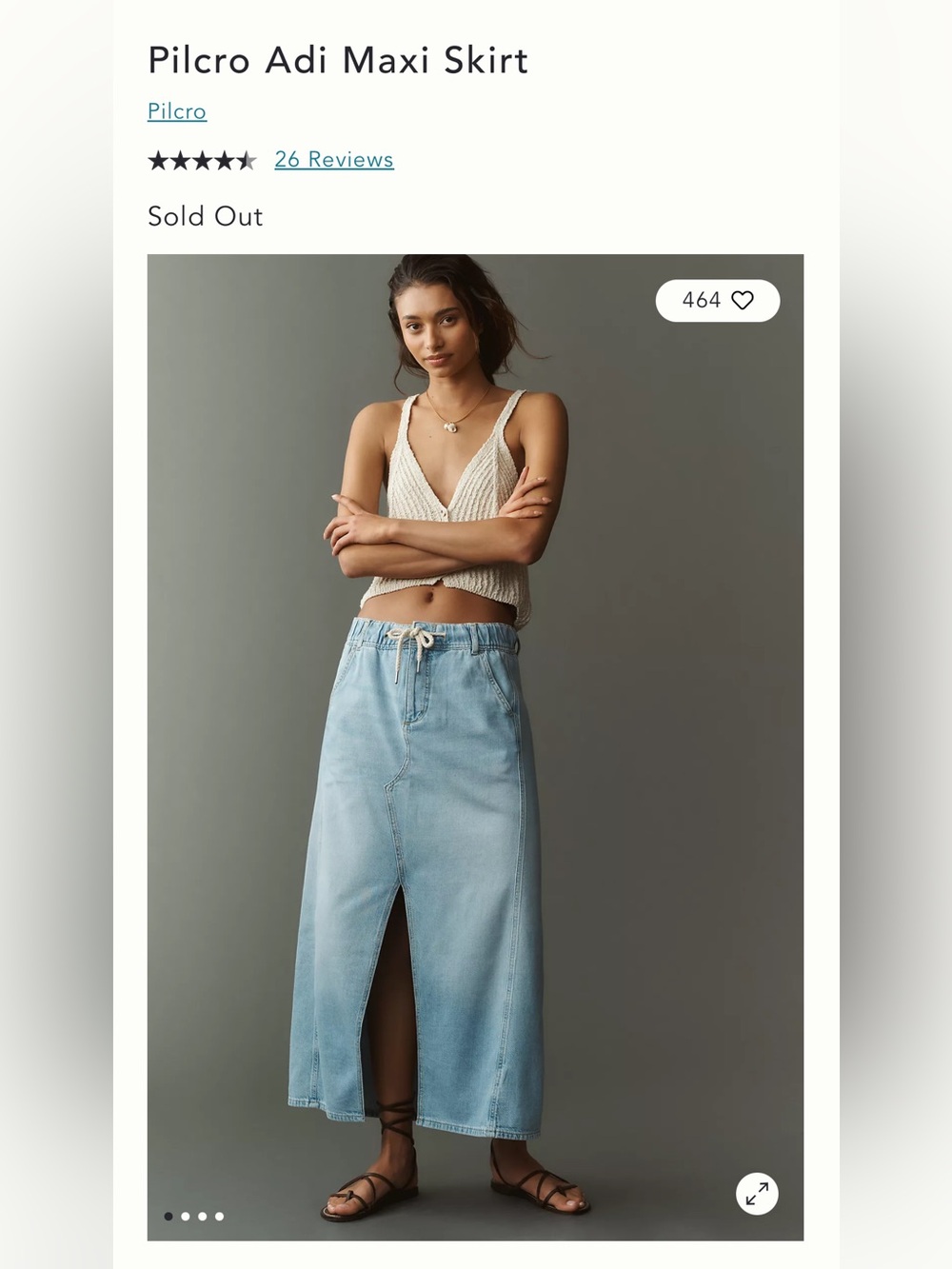 Pilcro Light Blue Denim Skirt
